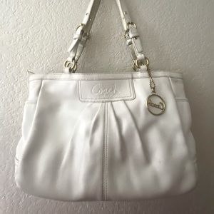 White Coach Faux Leather Purse